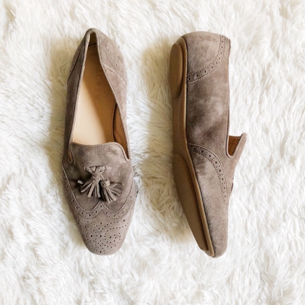 J. Crew Tassel Loafers Beige